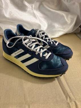 Men’s Adidas TRX Vintage Parley Crew Navy Bleached Sneakers (Model GW2055)